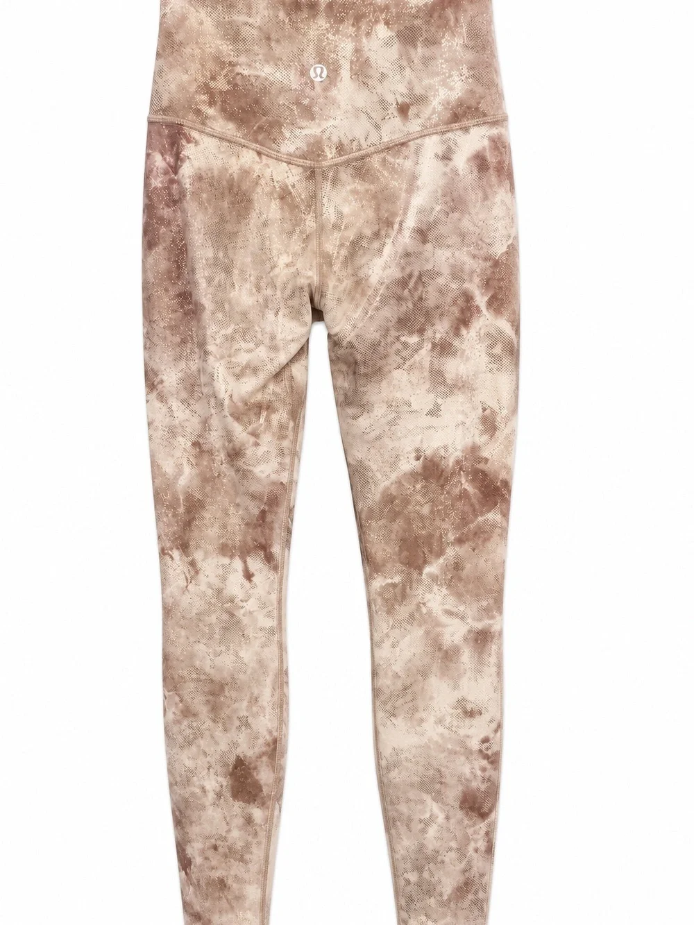 Lululemon Wunder Train 25’ High-Rise Foil Tie Dye Leggings Gold Shimmer Yoga